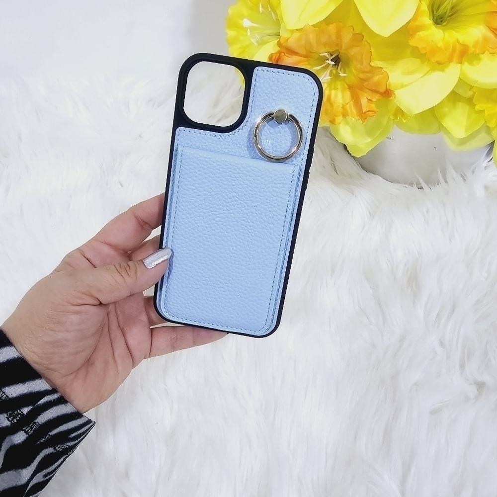 Iphone 15 6.7  wallet case blue new without tag